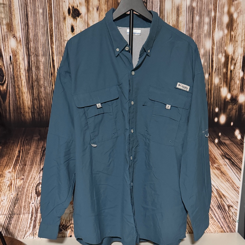 Columbia Men's Casual Button Down Shirt - Blue